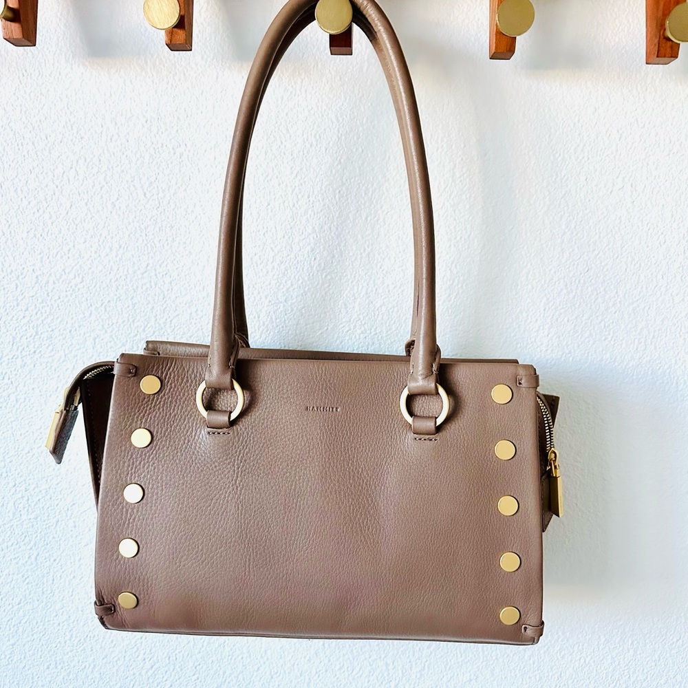 🆕✨HAMMITT Allen Medium Sculptured Taupe Leather Shoulder Crossbody Bag